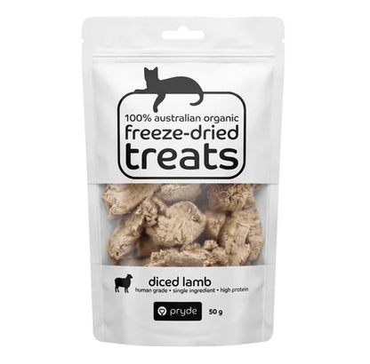 Pryde Freeze-Dried Cat Treats Diced Lamb 50g