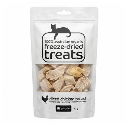 Pryde Freeze-Dried Cat Treats Diced Chicken Breast 50g