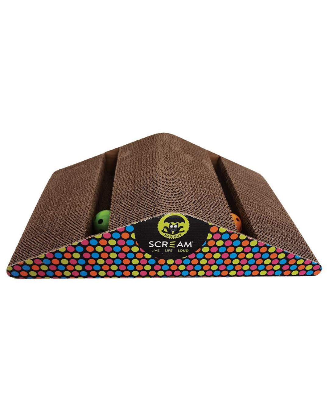 Scream Triangle Cat Scratcher (39.5x10cm) Multicolour