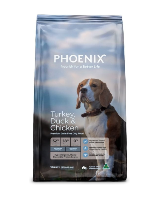 Phoenix Turkey, Duck & Chicken Premium Grain Free Adult Dog Food