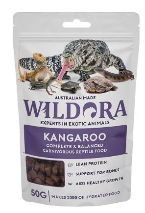 Wildora Complete & Balanced Carnivorous Reptile Food Kangaroo 50g