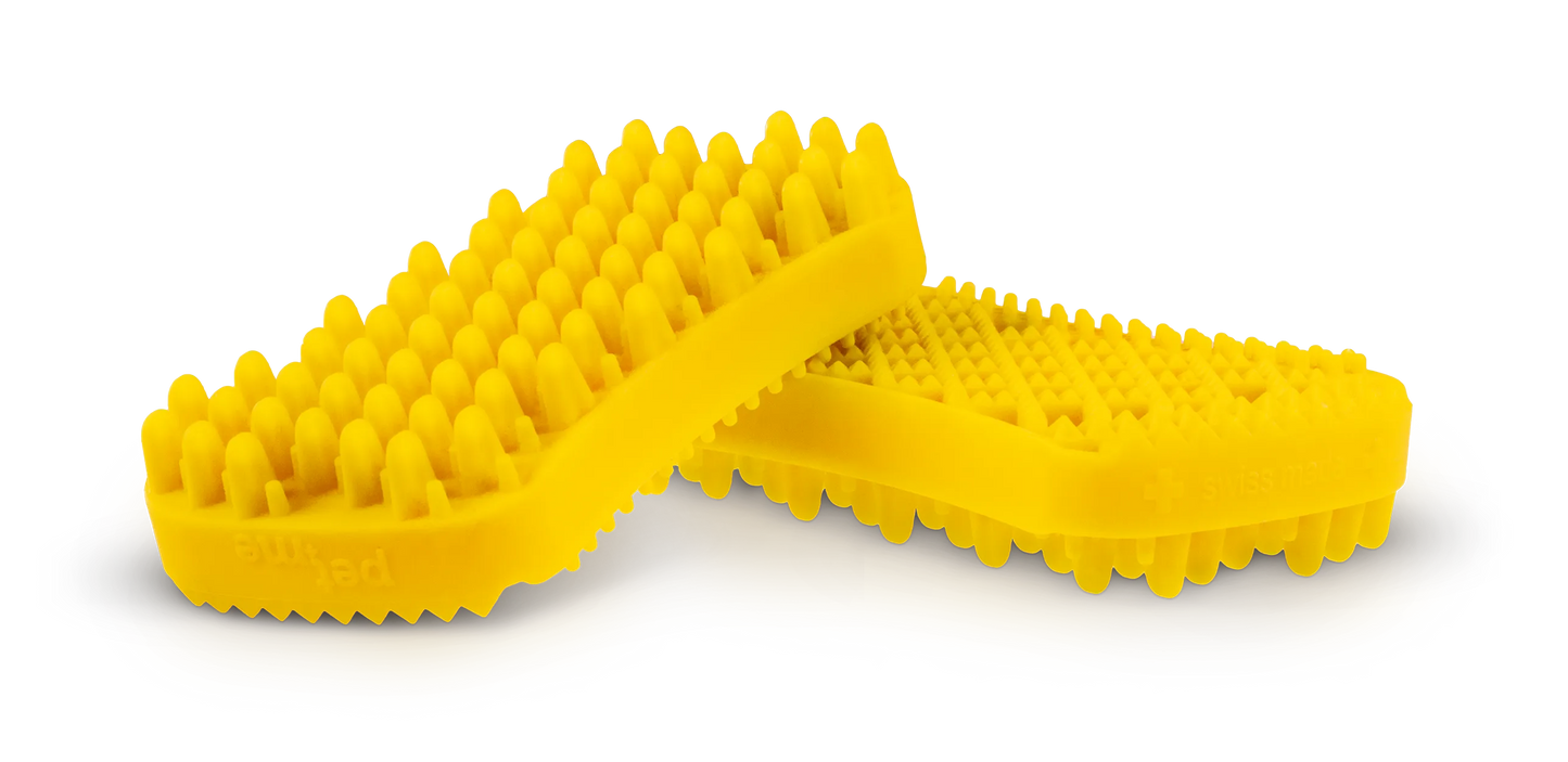 Pet + Me Yellow Silicon Brush Medium