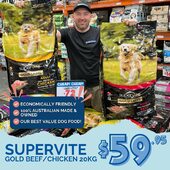 Supervite 20kg just $59.95. Shipping is free to Sydney, Wollongong, Newcastle and Central Coast when you spend $49 or more*

-
-
-
-
-
#ipetstore #kirrawee #sutherlandshiresmallbusiness #sutherlandshirebusiness #sydneysmallbusiness #labrador #groodle #kelpie #australianshepard #puppylove